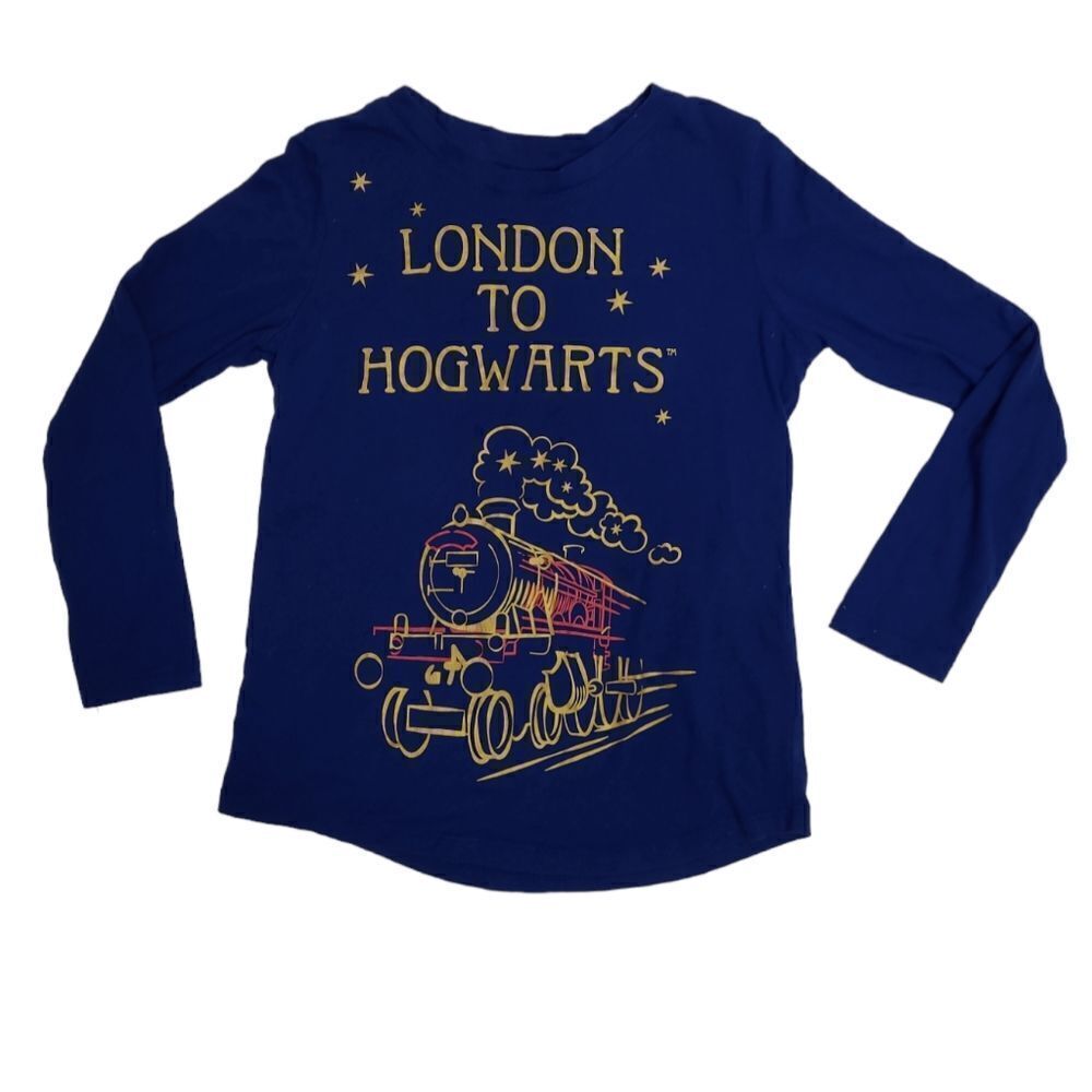 HARRY POTTER Wizarding World blue long sleeve London to‎ Hogwarts L 10/12
